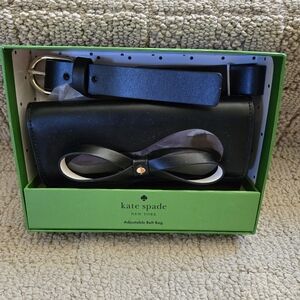 Kate Spade Black Belt Bag with Bow Detail